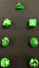 Vortex Green / Gold 7 Dice Set - CHX27435